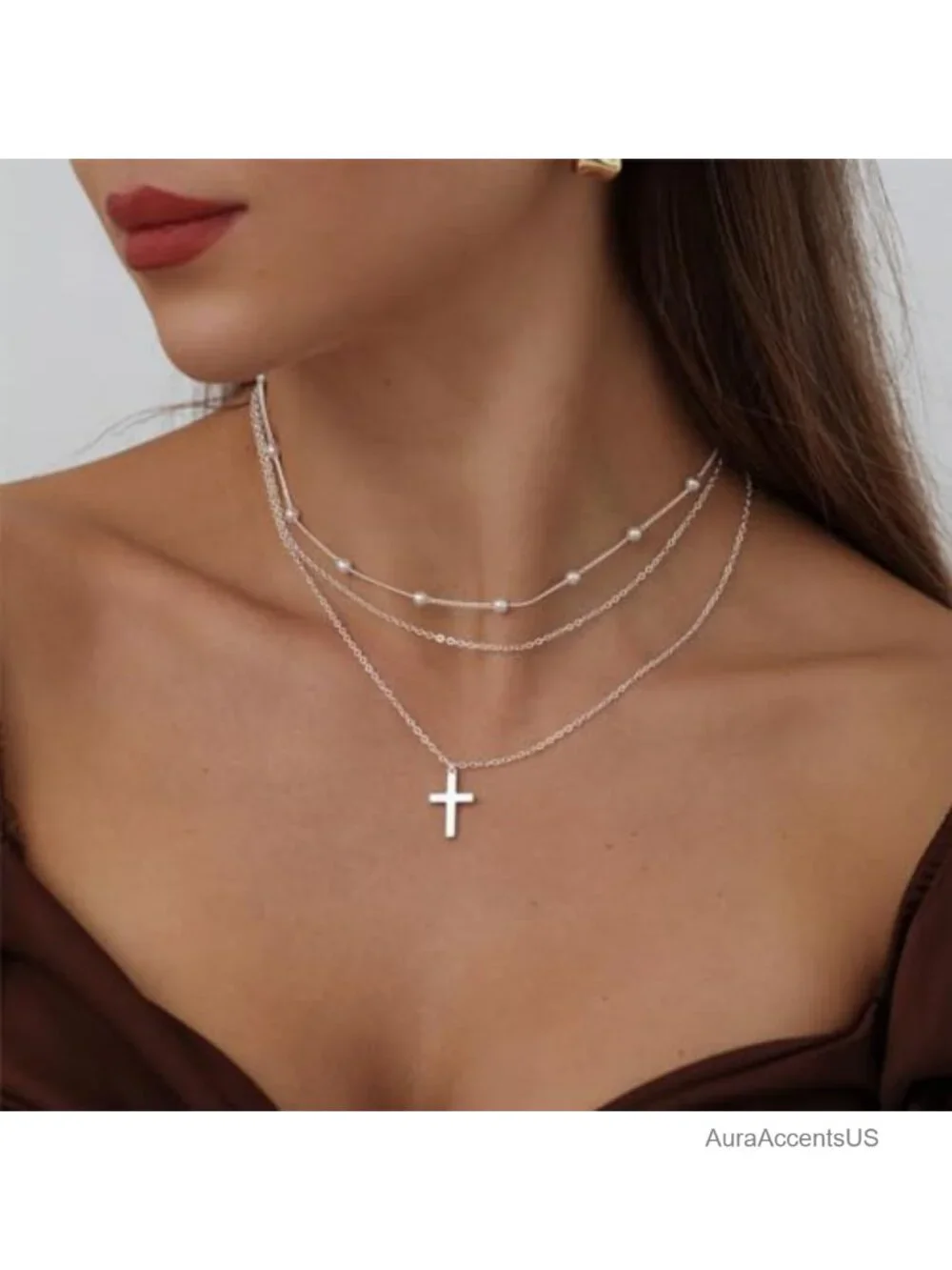 Layered Necklaces Set, 14K Gold Plated Dainty Necklace for Women